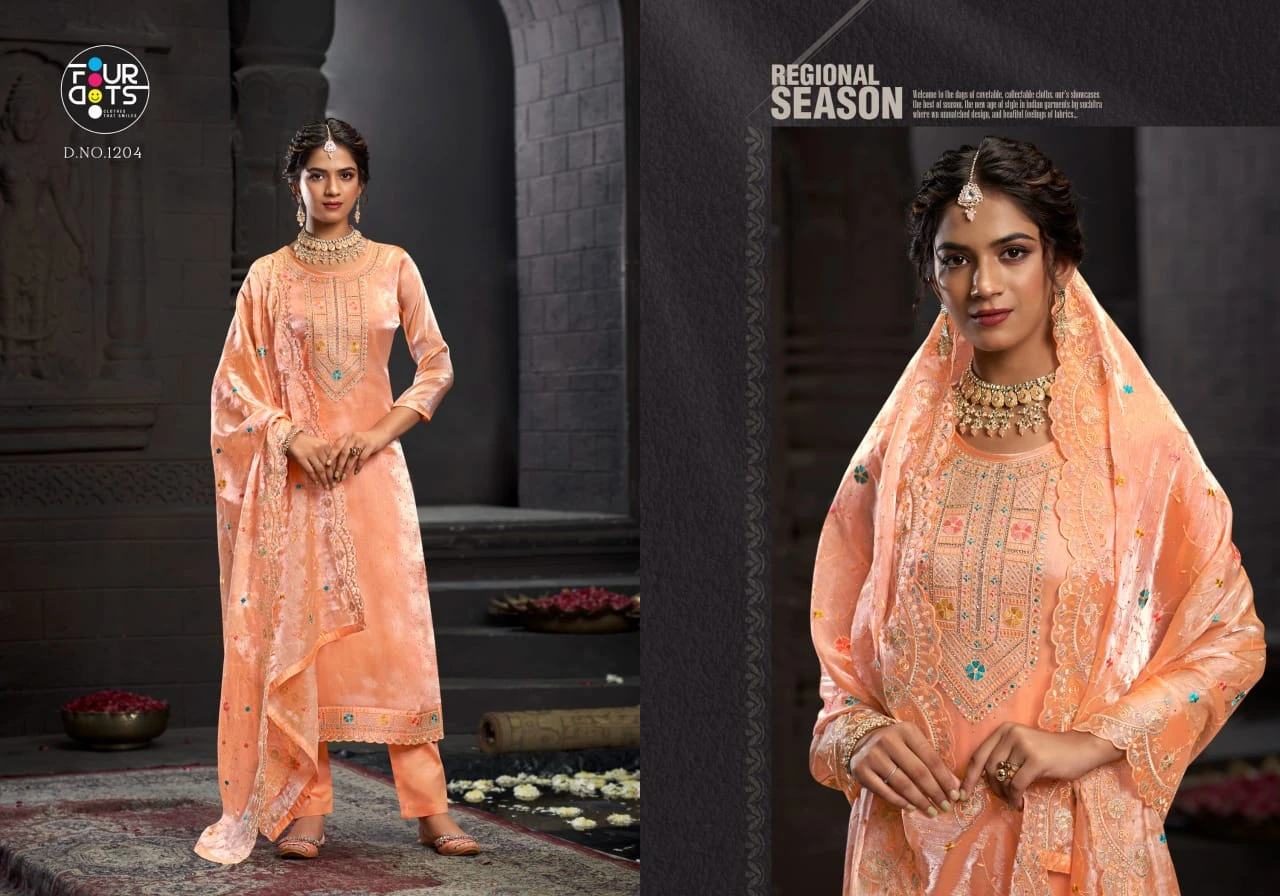 Fourdots Mehboob Jimmy Chu Berberry Wholesale Designer Salwar Suit Catalog — Wholesale Salwar Suits, Four Dots wholesale from Surat — view 3